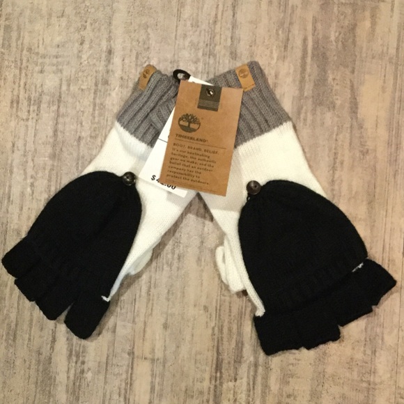 NWT Timberland  Colorblock Knit Mittens Gloves - Picture 1 of 10